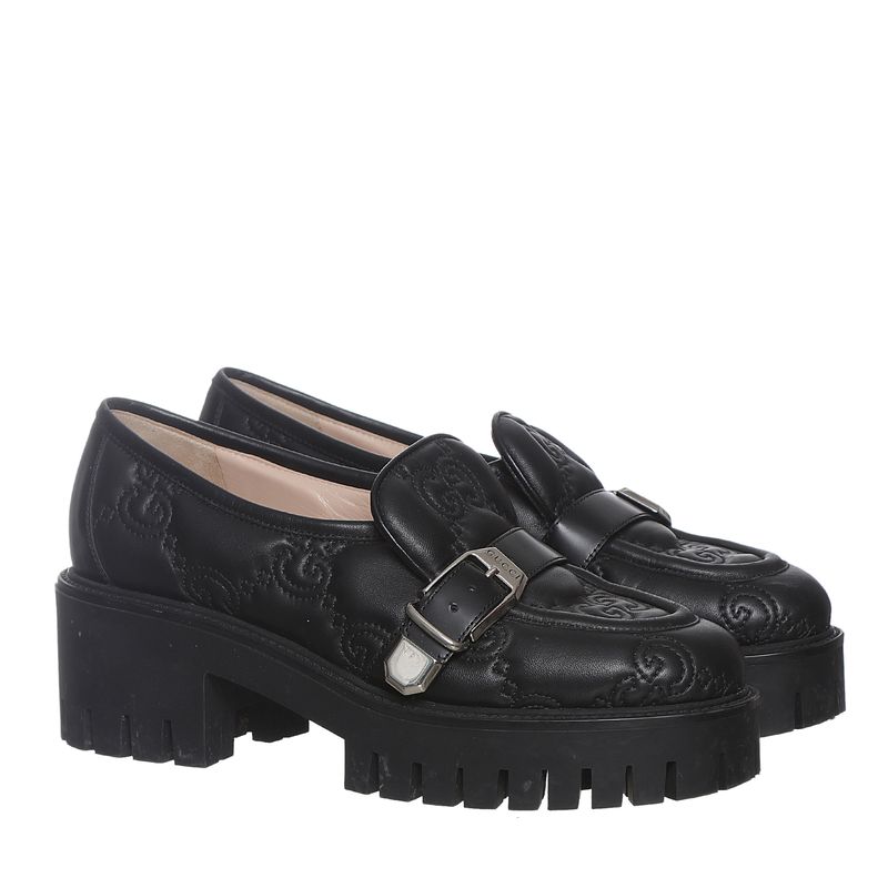 Mocassim-Gucci-GG-Couro-Preto