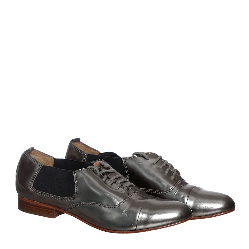 Sapato-Coach-Oxford-Prateado