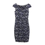 Vestido-Carolina-Herrera-Jacquard-Azul-Marinho
