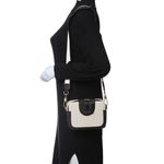 Bolsa-Escudero-Couro-e-Tecido-Preto-e-Creme-