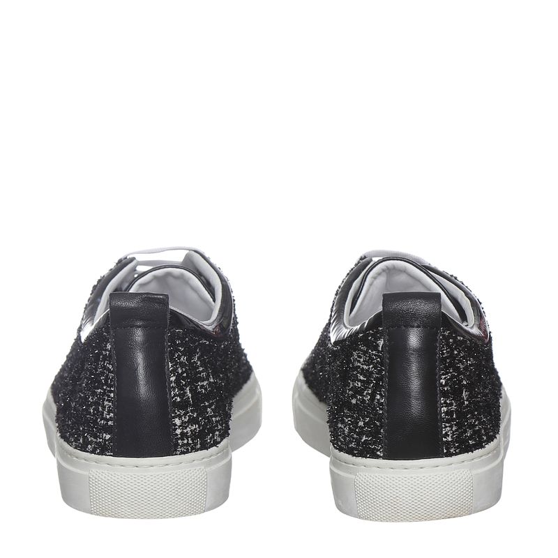 Tenis-Lanvin-Tweed-Preto