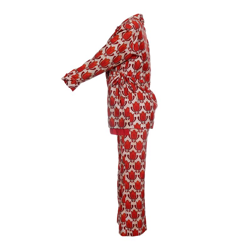 Conjunto-Paula-Raia-Casaco-e-Calca-Estampado-Vermelho