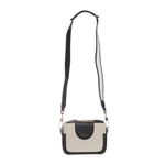 Bolsa-Escudero-Couro-e-Tecido-Preto-e-Creme-