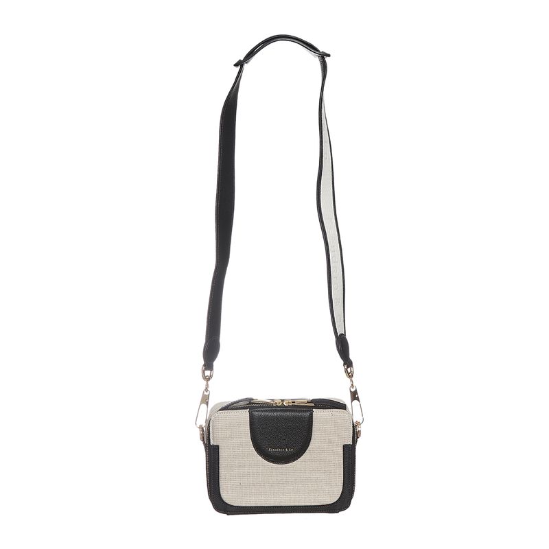 Bolsa-Escudero-Couro-e-Tecido-Preto-e-Creme-