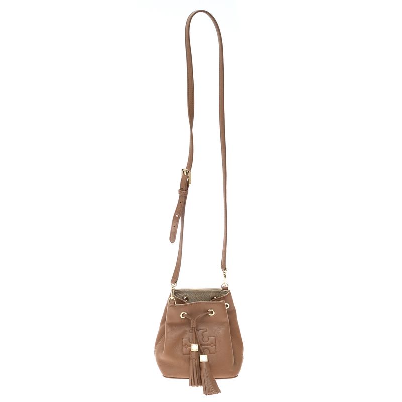 Bolsa-Tory-Burch-Bucket-Couro-Marrom-