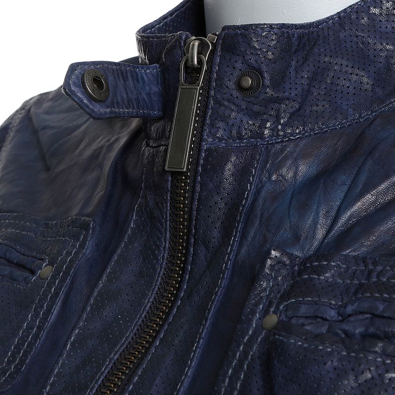 Jaqueta-Michael-Kors-Couro-Azul