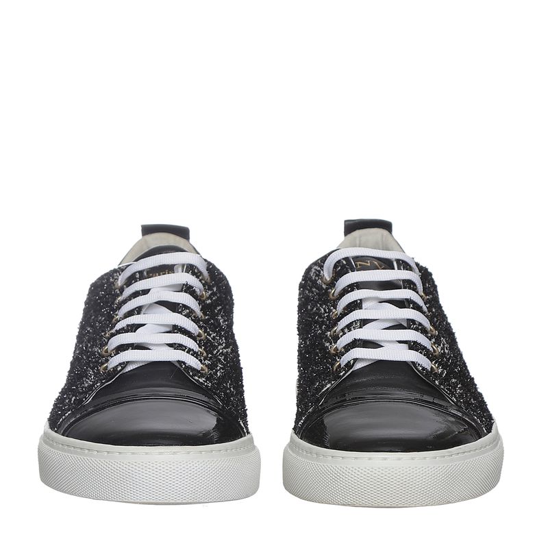 Tenis-Lanvin-Tweed-Preto
