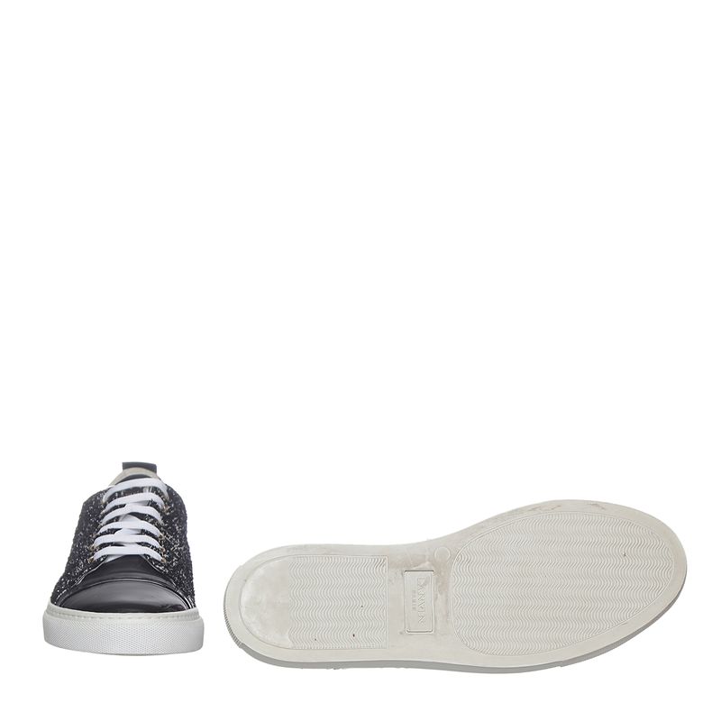 Tenis-Lanvin-Tweed-Preto