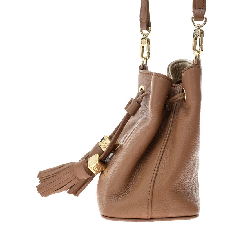Bolsa-Tory-Burch-Bucket-Couro-Marrom-