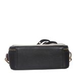 Bolsa-Escudero-Couro-e-Tecido-Preto-e-Creme-