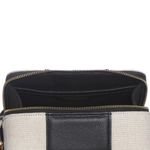 Bolsa-Escudero-Couro-e-Tecido-Preto-e-Creme-