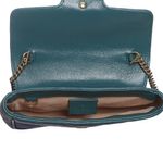Bolsa-Gucci-Marmont-Mini-Chain-Couro-Azul