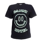 Camiseta-Ganni-Estampada-Azul