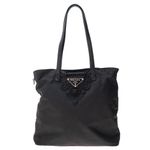 Bolsa-Prata-Tote-Nylon-Preta-