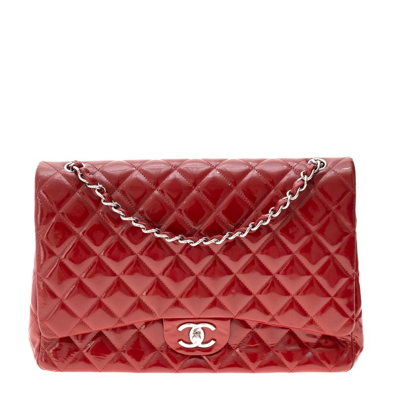 Bolsa-Chanel-Classic-Double-Flap-Jumbo-Vermelha-