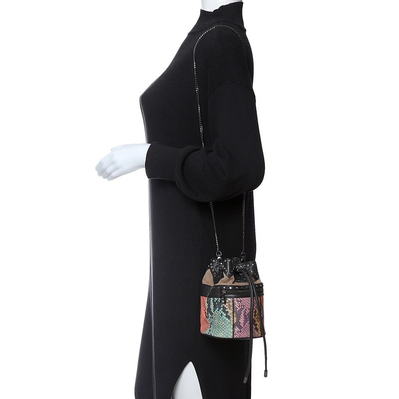 Bolsa-Zadig---Voltaire-Bucket-Couro-Colorido