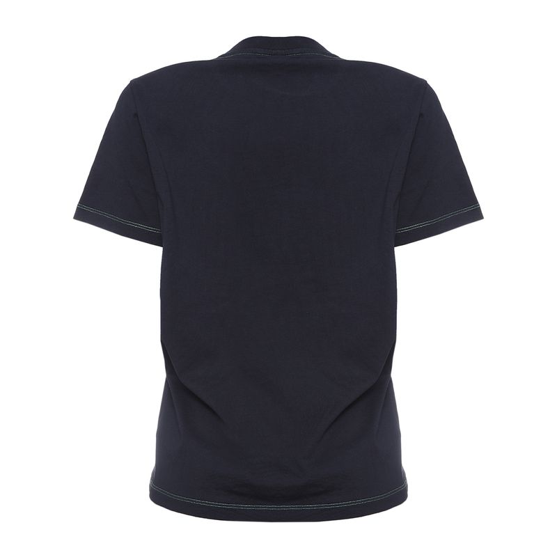 Camiseta-Ganni-Estampada-Azul