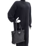 Bolsa-Prata-Tote-Nylon-Preta-