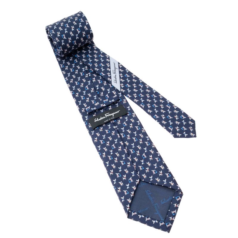 Gravata-Salvatore-Ferragamo-Estampada-Dog-Azul-