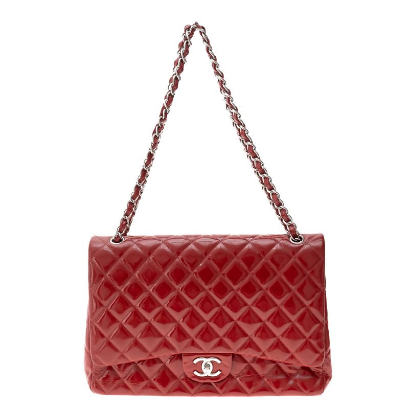 Bolsa-Chanel-Classic-Double-Flap-Jumbo-Vermelha-