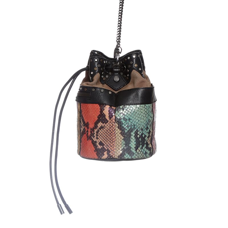 Bolsa-Zadig---Voltaire-Bucket-Couro-Colorido