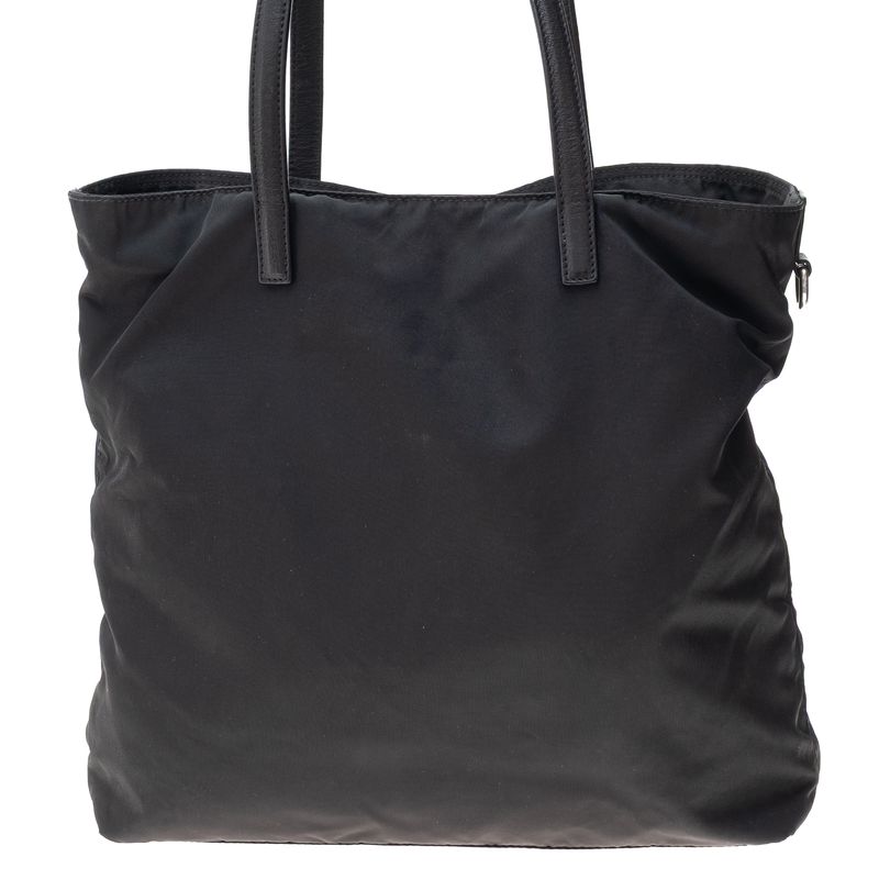 Bolsa-Prata-Tote-Nylon-Preta-