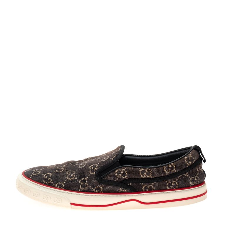 Tenis-Gucci-Slip-On-GG-Canvas-Preto-