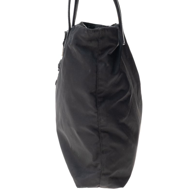 Bolsa-Prata-Tote-Nylon-Preta-