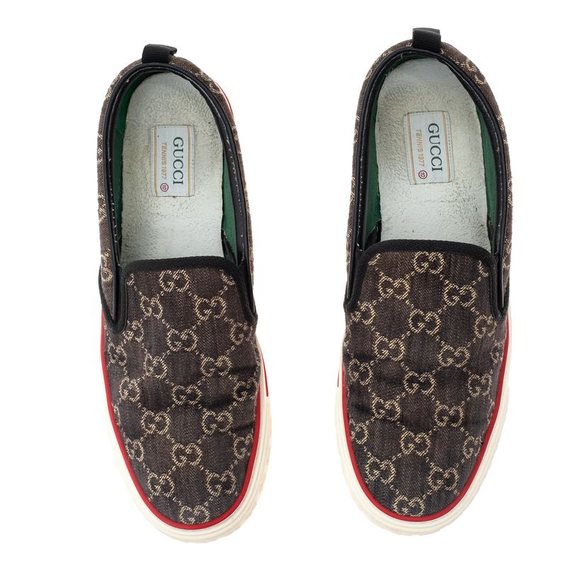 Tenis-Gucci-Slip-On-GG-Canvas-Preto-