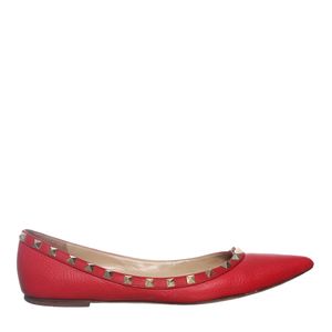 Sapatilha Valentino Garavani Rockstud Couro Vermelho