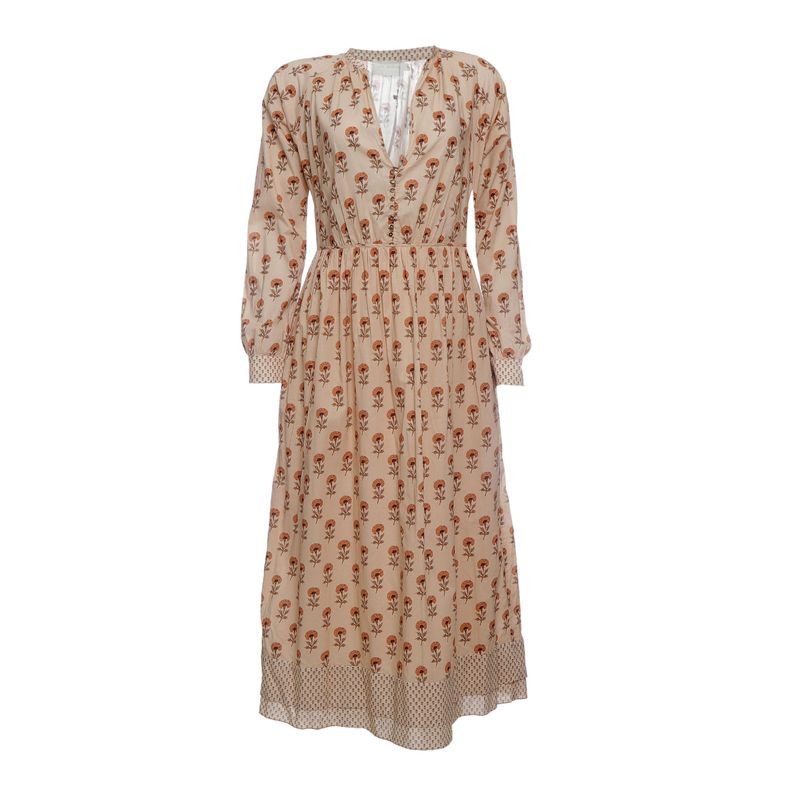 Vestido-Cris-Barros-Estampado-Bege