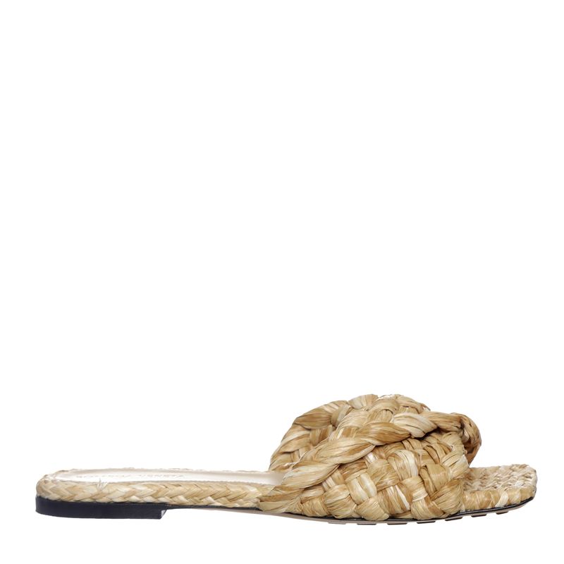 Rasteira-Bottega-Veneta-Intrecciato-Raffia-