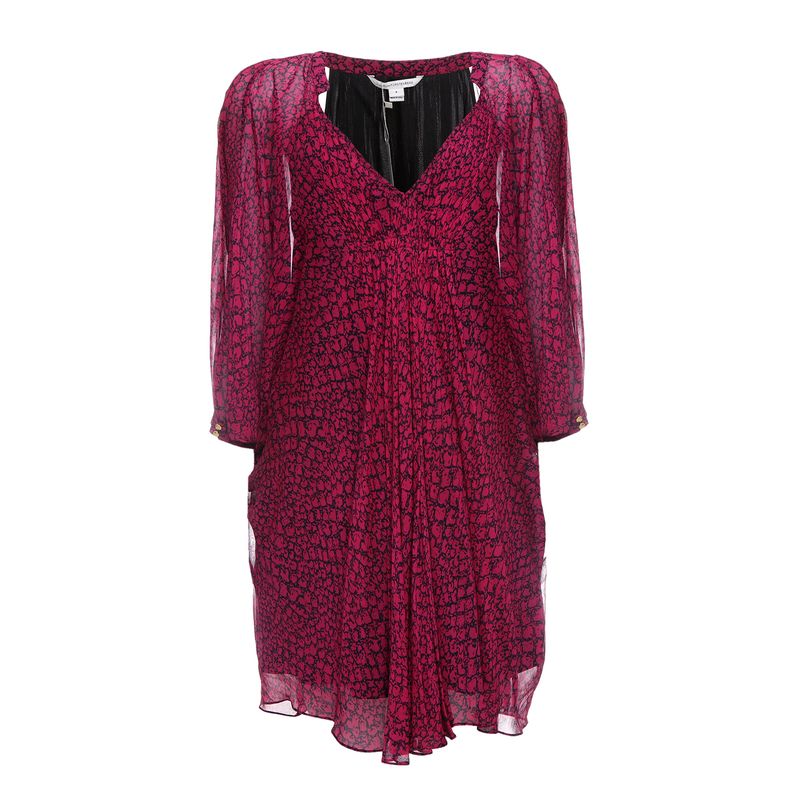 Vestido-Diane-Von-Furstenberg-Seda-Estampado-Rosa