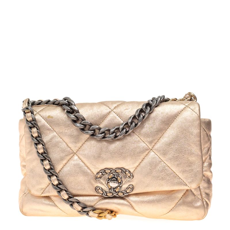 Bolsa-Chanel-19-Media-Dourada-