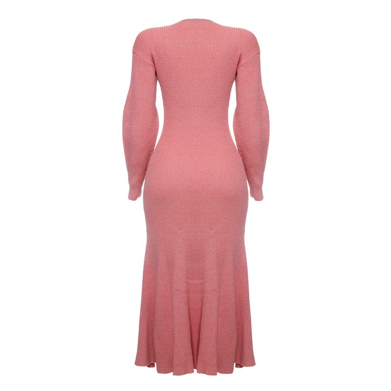 Vestido-Self-Portrait-Trico-Rosa