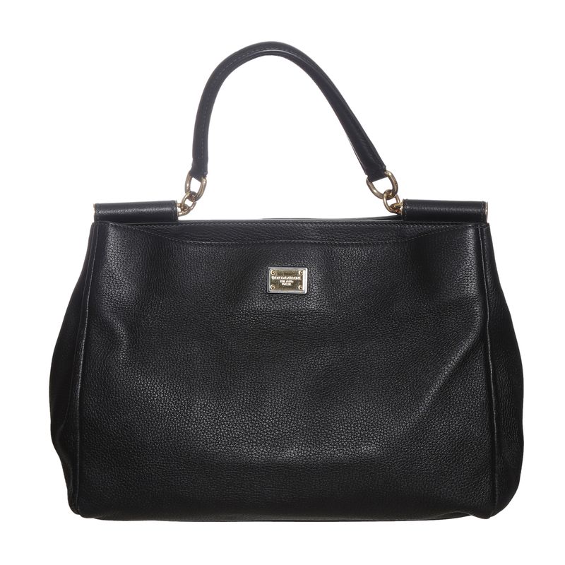 Bolsa-Dolce---Gabbana-Sicily-Tote-Preta