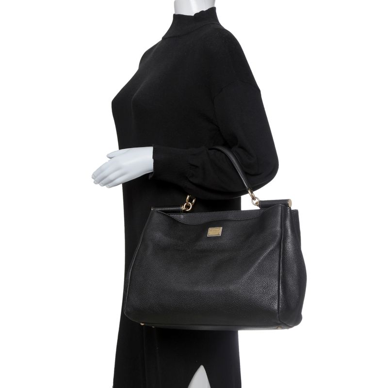88907-Bolsa-Dolce-Gabbana-Sicily-Tote-Preta-verso