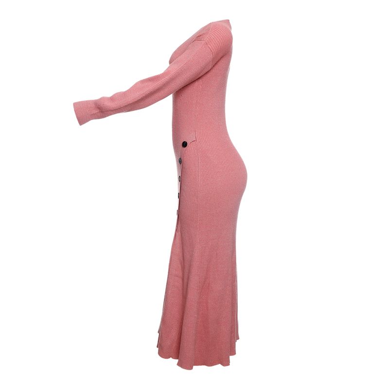 Vestido-Self-Portrait-Trico-Rosa