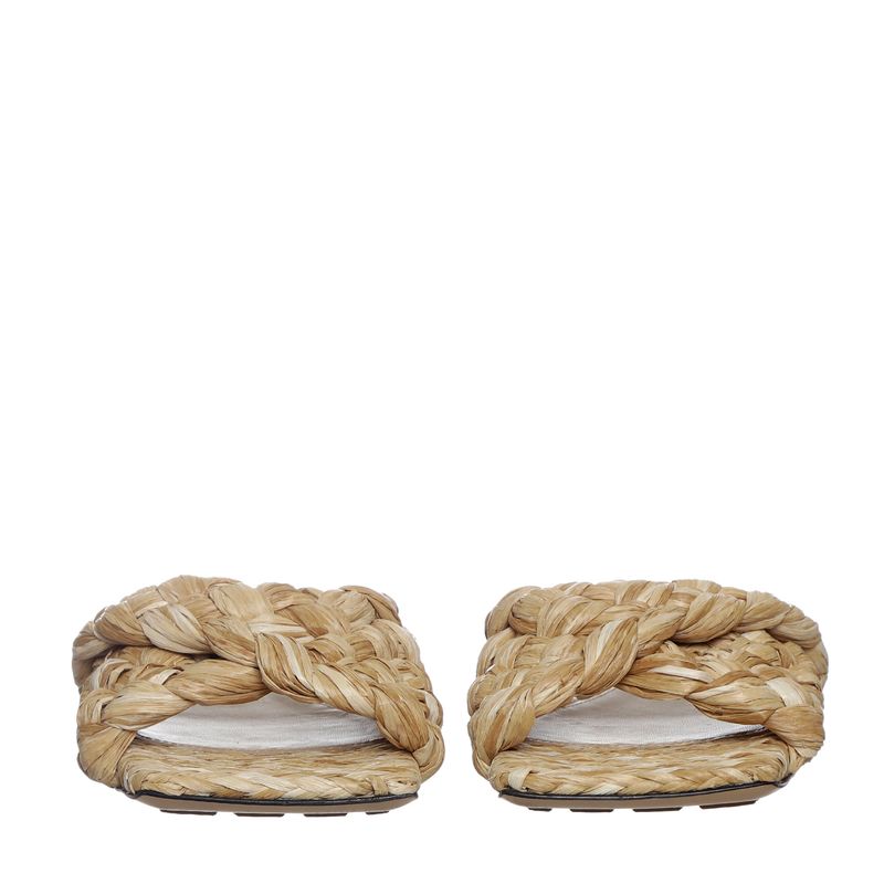 Rasteira-Bottega-Veneta-Intrecciato-Raffia-