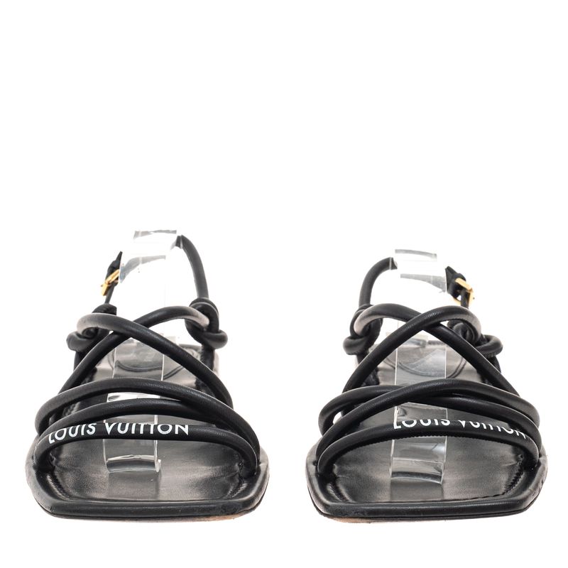 Sandalia-Louis-Vuitton-Rasteira-Preta-