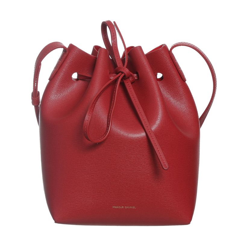 Bolsa-Mansur-Gavriel-Bucket-Pequena-Vermelha