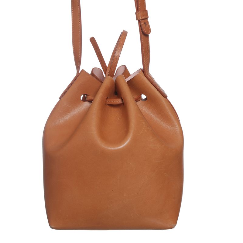 Bolsa-Mansur-Gavriel-Bucket-Pequena-Caramelo