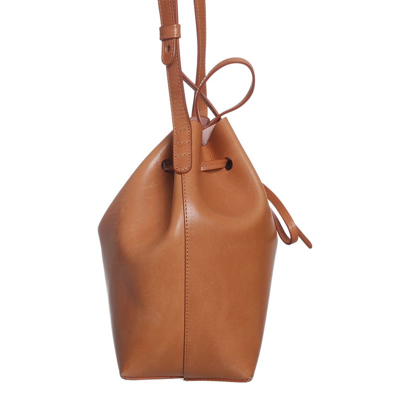 Bolsa-Mansur-Gavriel-Bucket-Pequena-Caramelo