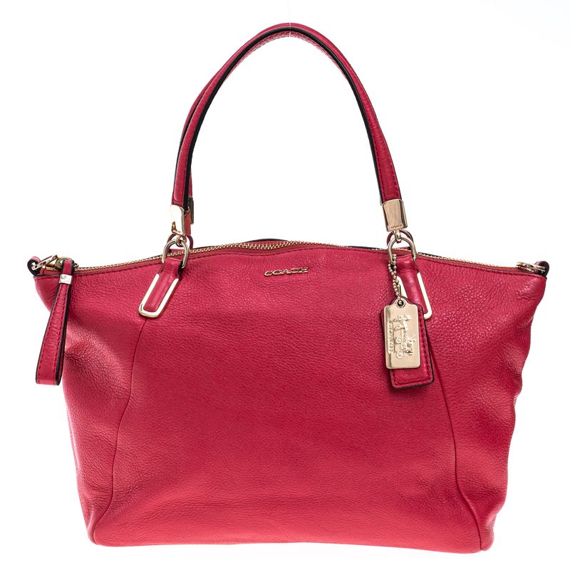 Bolsa-Coach-Couro-Rosa-
