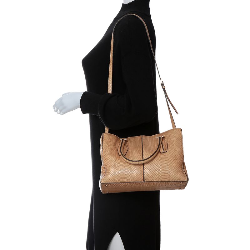 Bolsa-Tods-Couro-Exotico-Bege