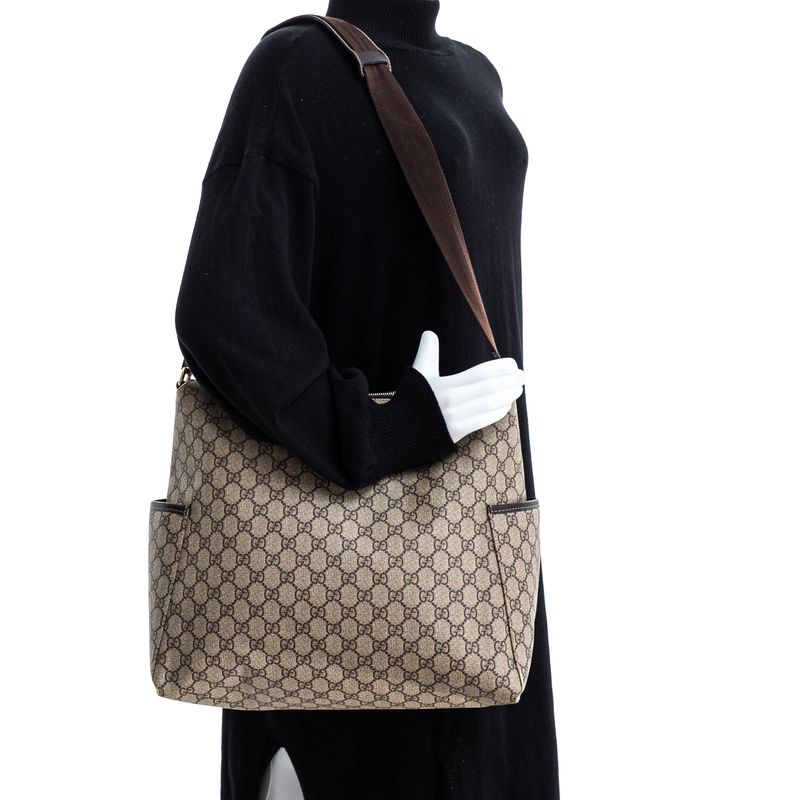 Bolsa-Gucci-Maternidade-Canvas-Marrom-