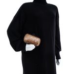 Clutch-Bottega-Veneta-Paete-Dourado-e-Preto-