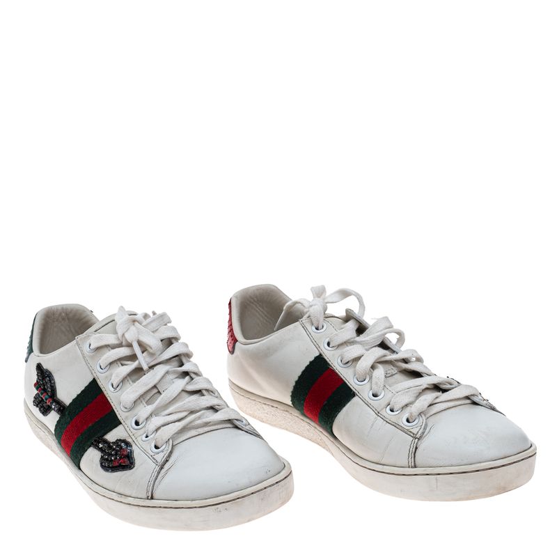 Tenis-Gucci-Ace-Web-Arrow-Branco