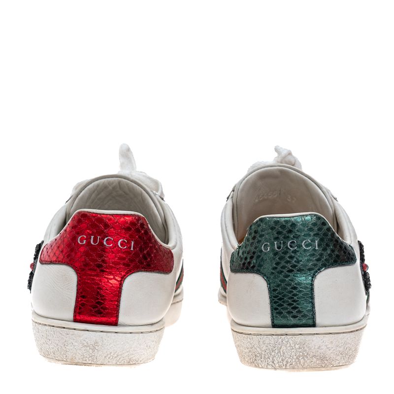 Tenis-Gucci-Ace-Web-Arrow-Branco