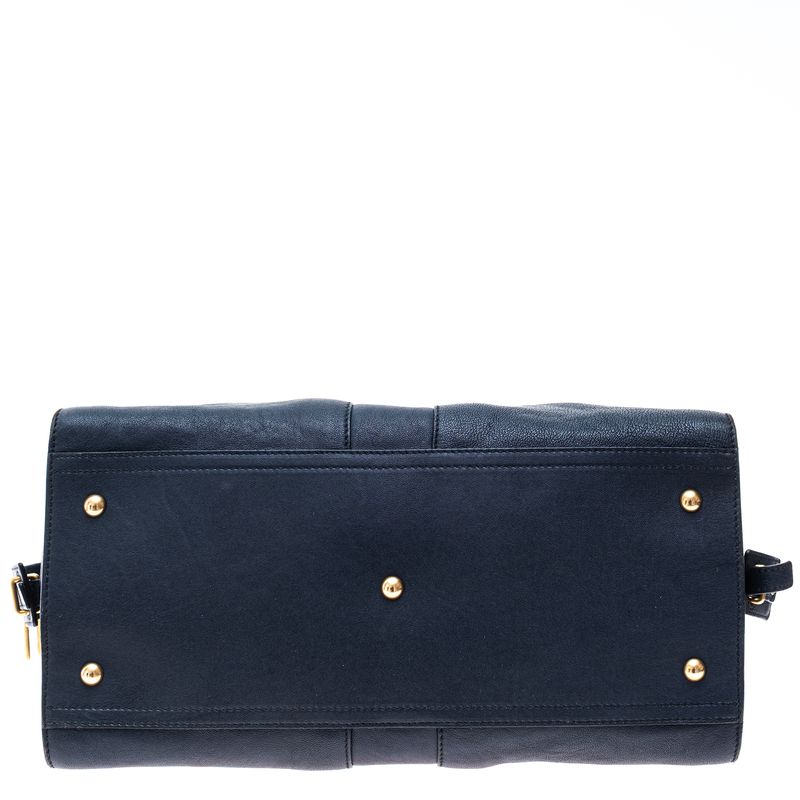 Bolsa-Saint-Laurent-Cabas-Couro-Marinho-